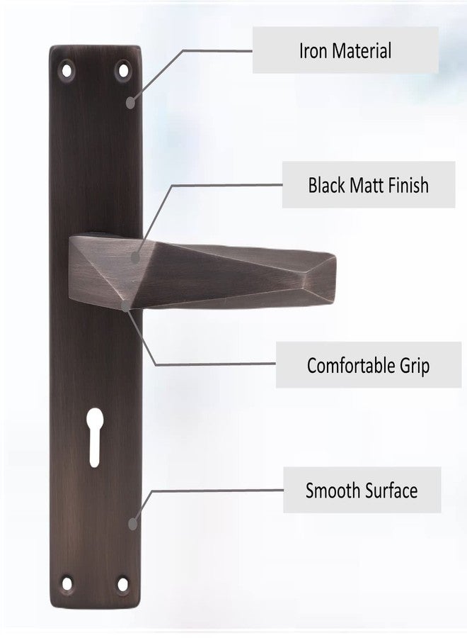 Atom Heavy Duty Mortise Door Lock for Bedroom, Living Room, Main Door, Black Matt Finish | 3 Keys | 6 Lever Double Stage Lockset for House Hotel Office(WIH806KY8) - Image 4